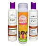 kit shampoo condicionador e Creme nutritive Argan tampa roxa