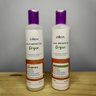 kit shampoo e condicionador nutritive argan tampa roxa com fundo